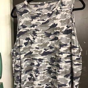 Cold Shoulder Camo Top